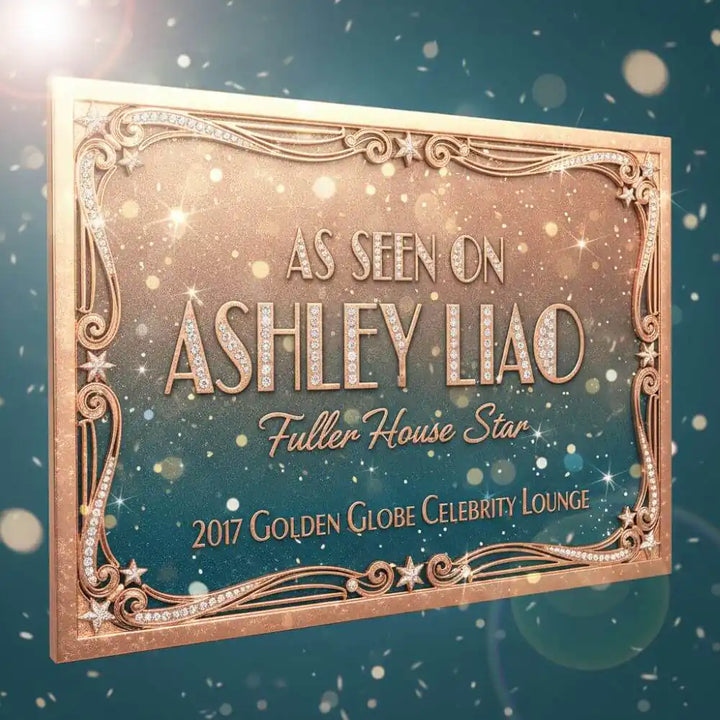 As Seen On Ashley Liao Fuller House Star 2017 Golden Globe Celebrity Lounge sign