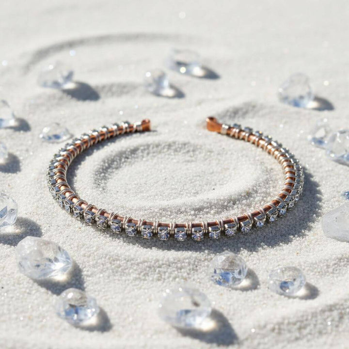 Catch-Free Crystal Rhinestone Tennis Bracelet Bangle