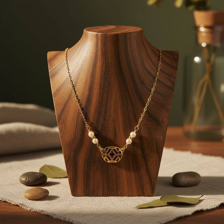 As Seen on Molly Ringwald 14 K Gold Filled Filigree Pearl Choker Necklace