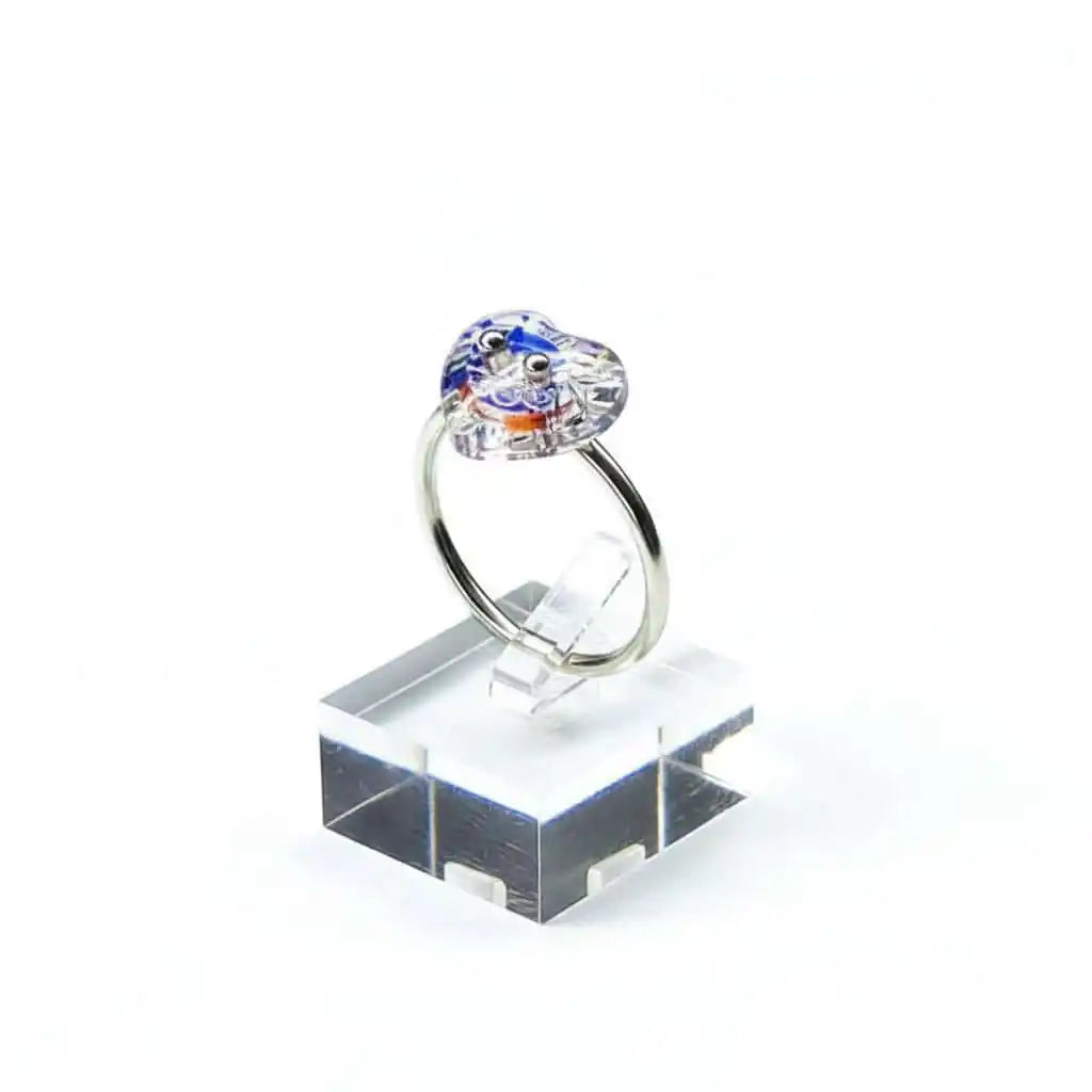 Super Sparkly I LOVE YOU Crystal Heart Bling Ring