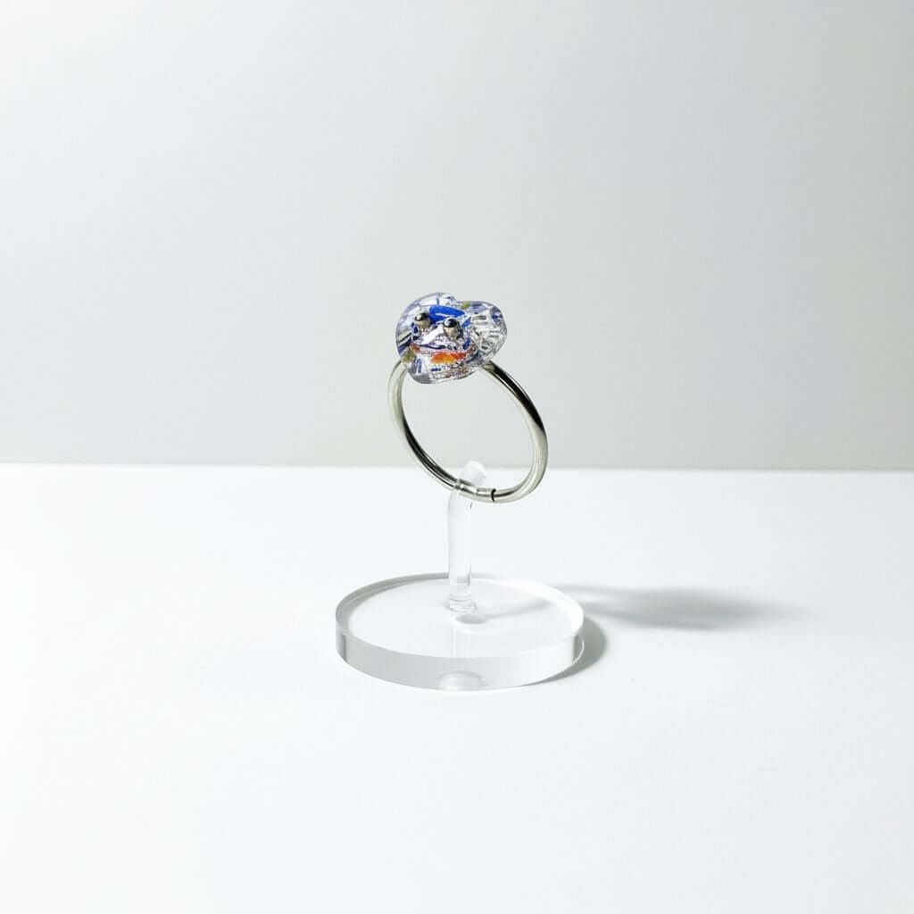 Super Sparkly I LOVE YOU Crystal Heart Bling Ring