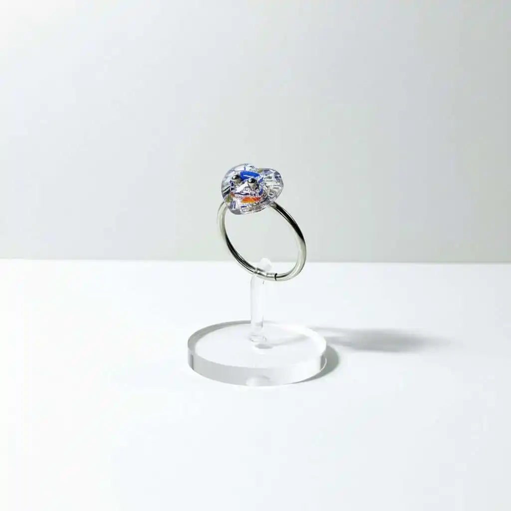 Super Sparkly I LOVE YOU Crystal Heart Bling Ring