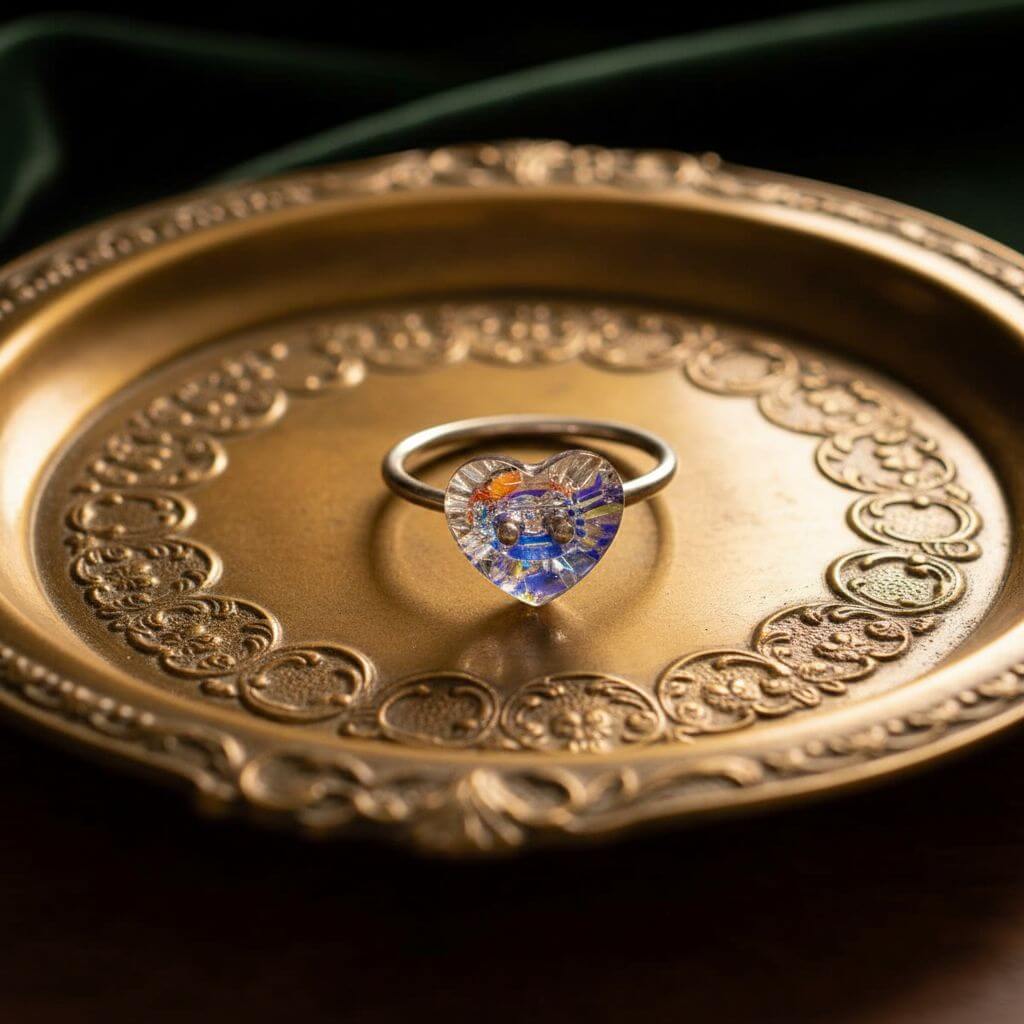 Super Sparkly I LOVE YOU Crystal Heart Bling Ring