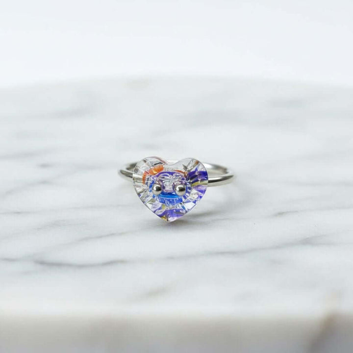 Super Sparkly I LOVE YOU Crystal Heart Bling Ring