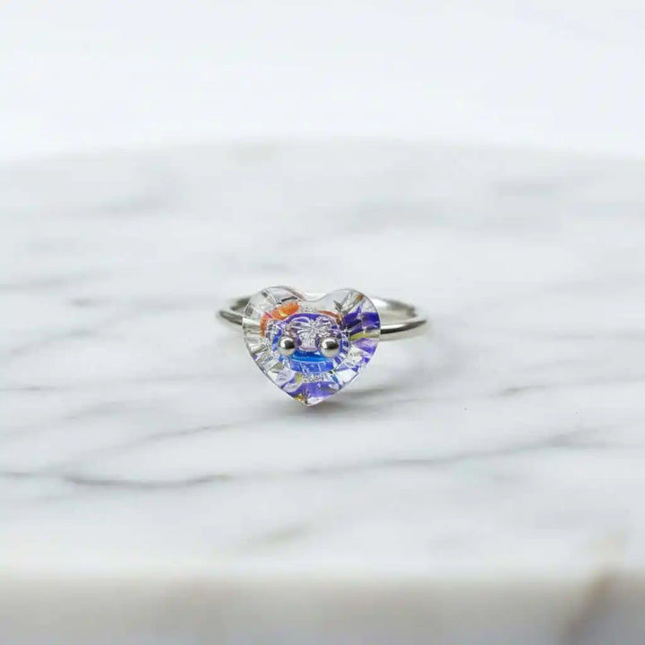 Super Sparkly I LOVE YOU Crystal Heart Bling Ring