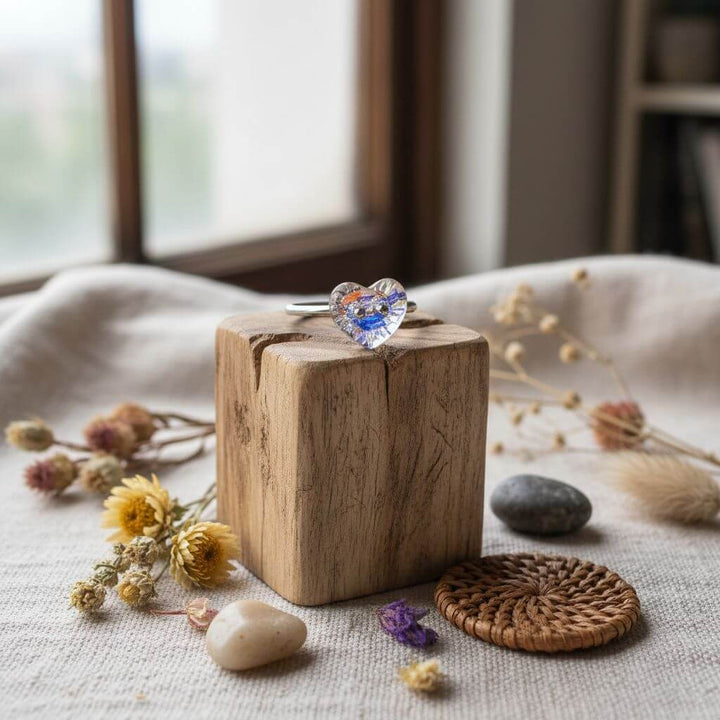 Super Sparkly I LOVE YOU Crystal Heart Bling Ring