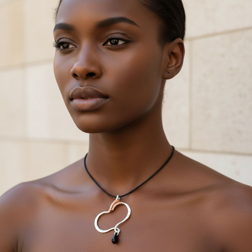 Sculpted Silver Butterfly Wing Child Abuse Survivor Necklace