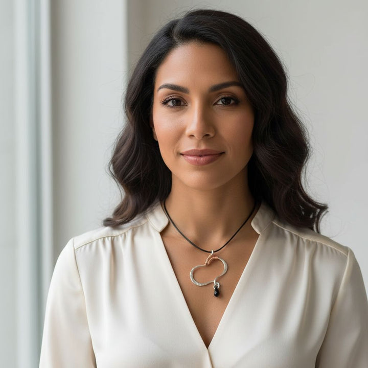 Sculpted Silver Butterfly Wing Child Abuse Survivor Necklace