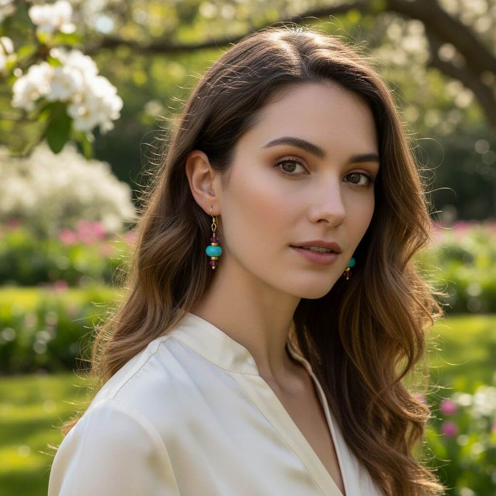 Hot Pink and Turquoise 14 K Gold Filled Earrings