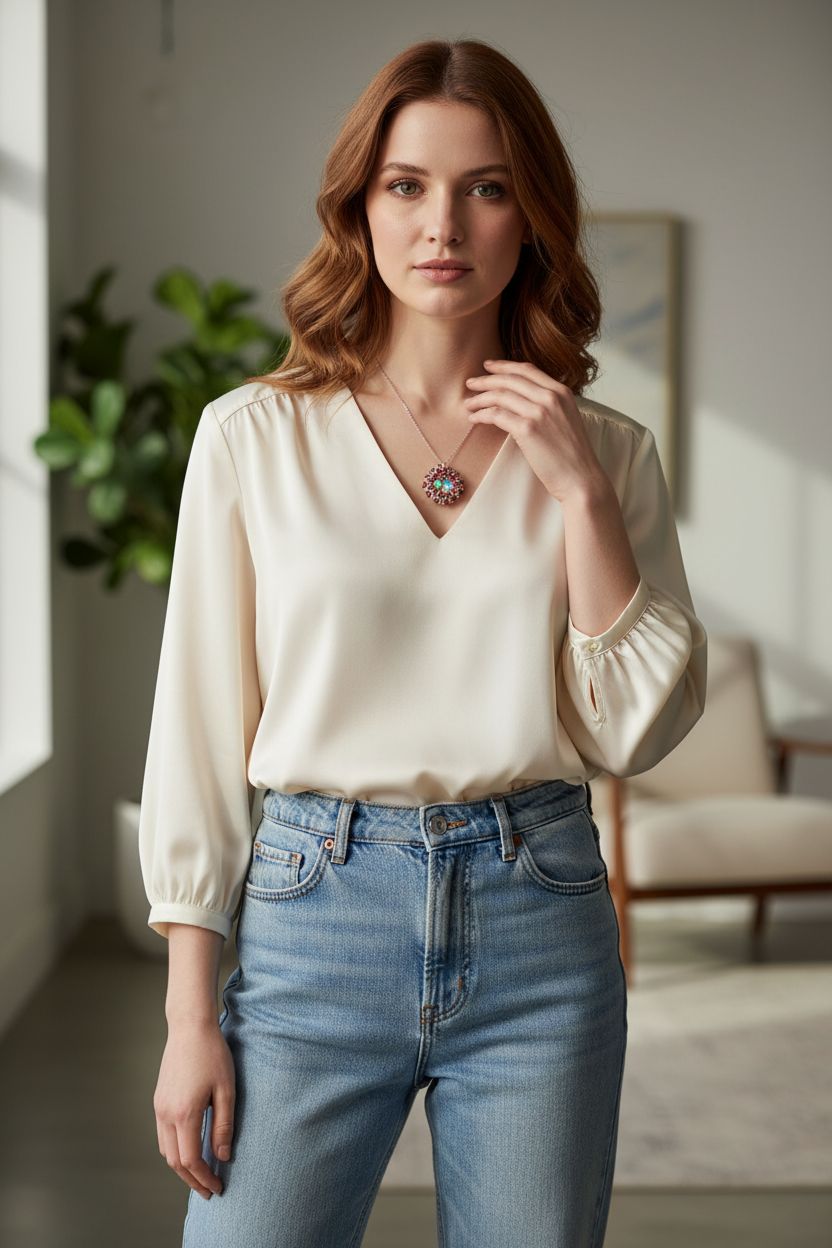 Handmade Beaded Super Sparkly Swarovski Rosette Star Pendant Necklace