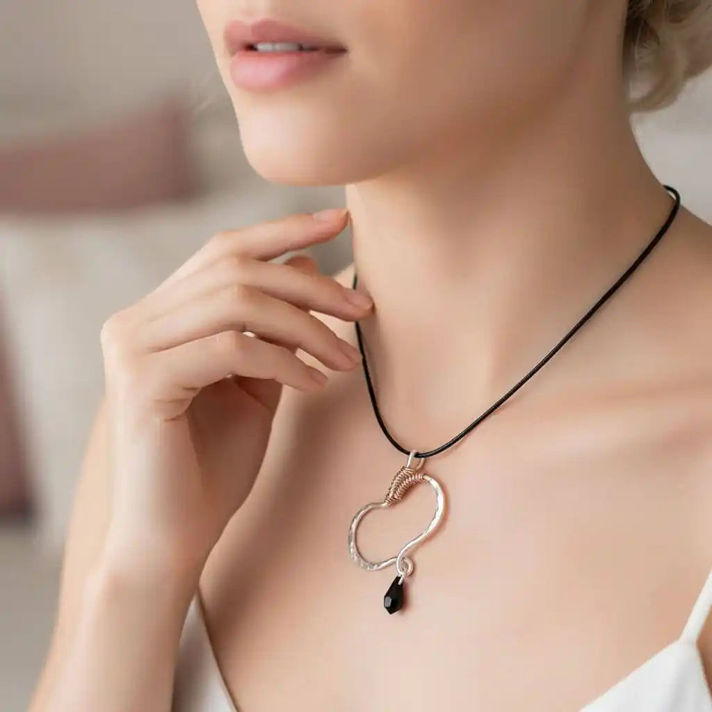 Sculpted Silver Butterfly Wing Child Abuse Survivor Necklace