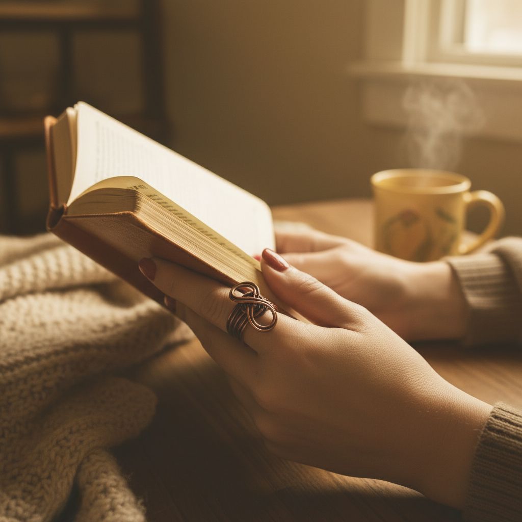 Handmade 5 Band Copper Eternity Infinity Ring out of One Piece Wire
