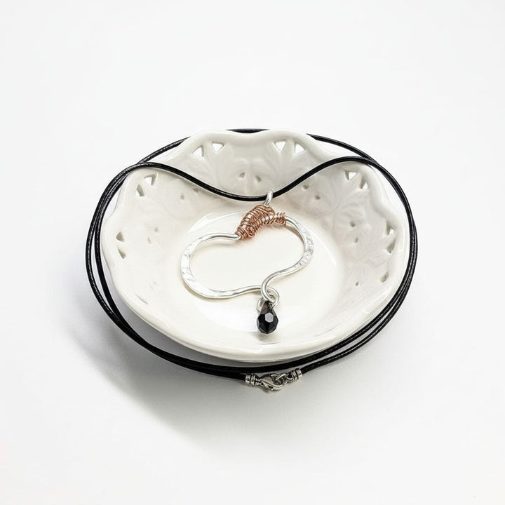 Sculpted Silver Butterfly Wing Child Abuse Survivor Necklace