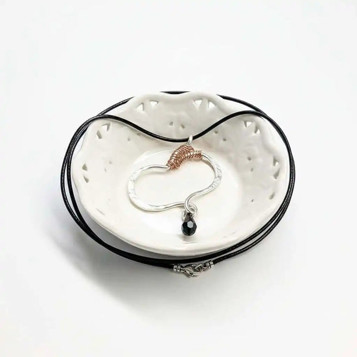 Sculpted Silver Butterfly Wing Child Abuse Survivor Necklace