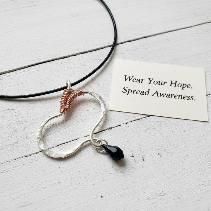 Sculpted Silver Butterfly Wing Child Abuse Survivor Necklace