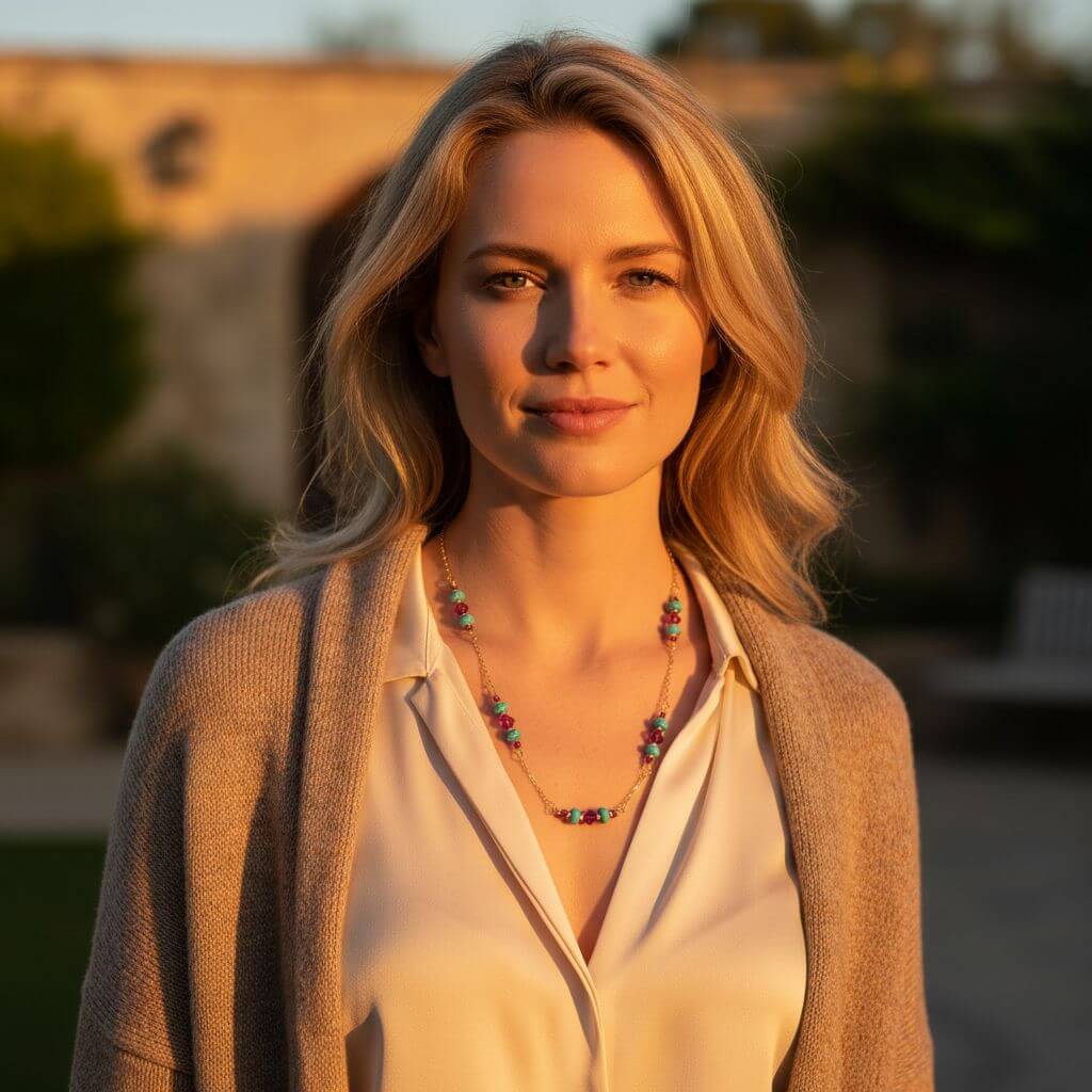 Super Dainty Wire Wrapped Gold Filled Pink Turquoise Gemstone Necklace