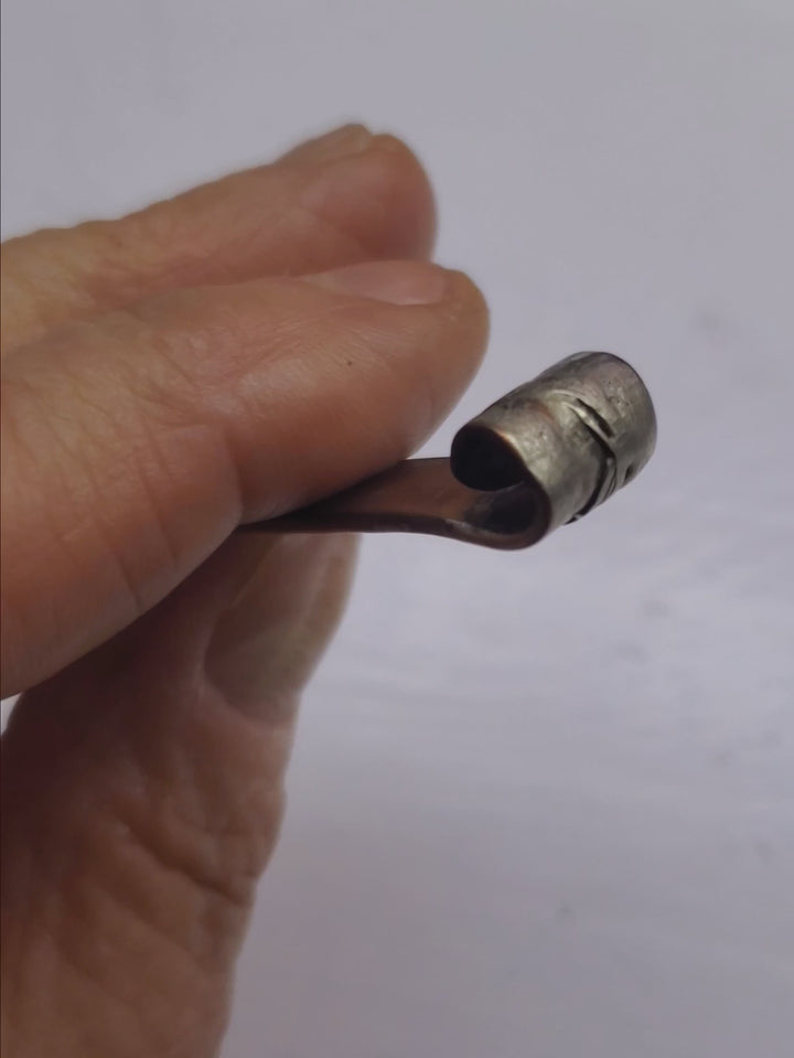 Copper Weave Embossed Necktie Necklace