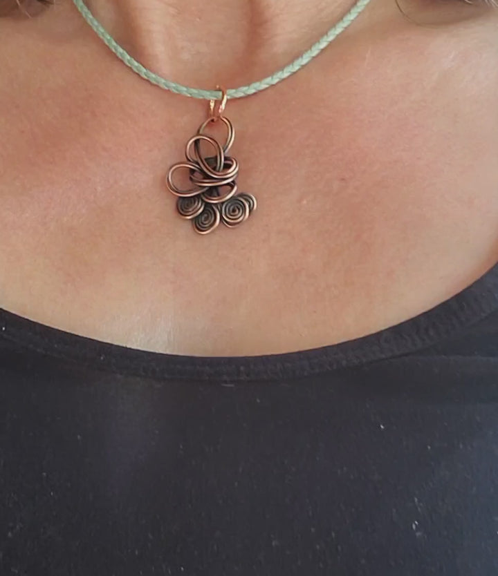 Reversible Interchangeable Copper Wire Sculpted Necklaces