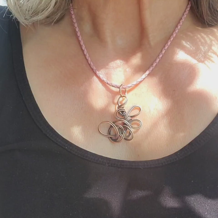 Reversible Interchangeable Copper Wire Sculpted Necklaces