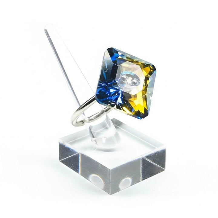 As Seen on Maisie Williams and Asia Monet Ray Silver Super Sparkly Crystal Bling Ring