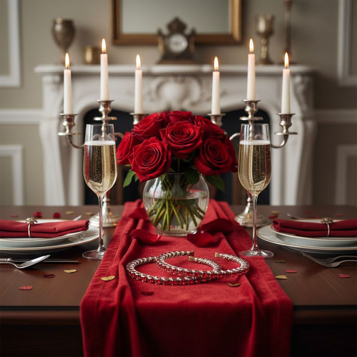 Wire Wrapped Red Crystal Tennis Bracelet Bangle