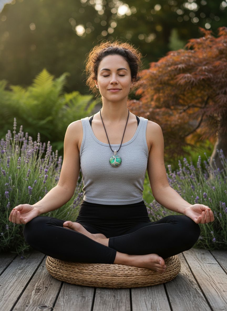 Handmade Sparkly Tree of Life Wire Wrapped Dichroic Pendant on Leather Necklace