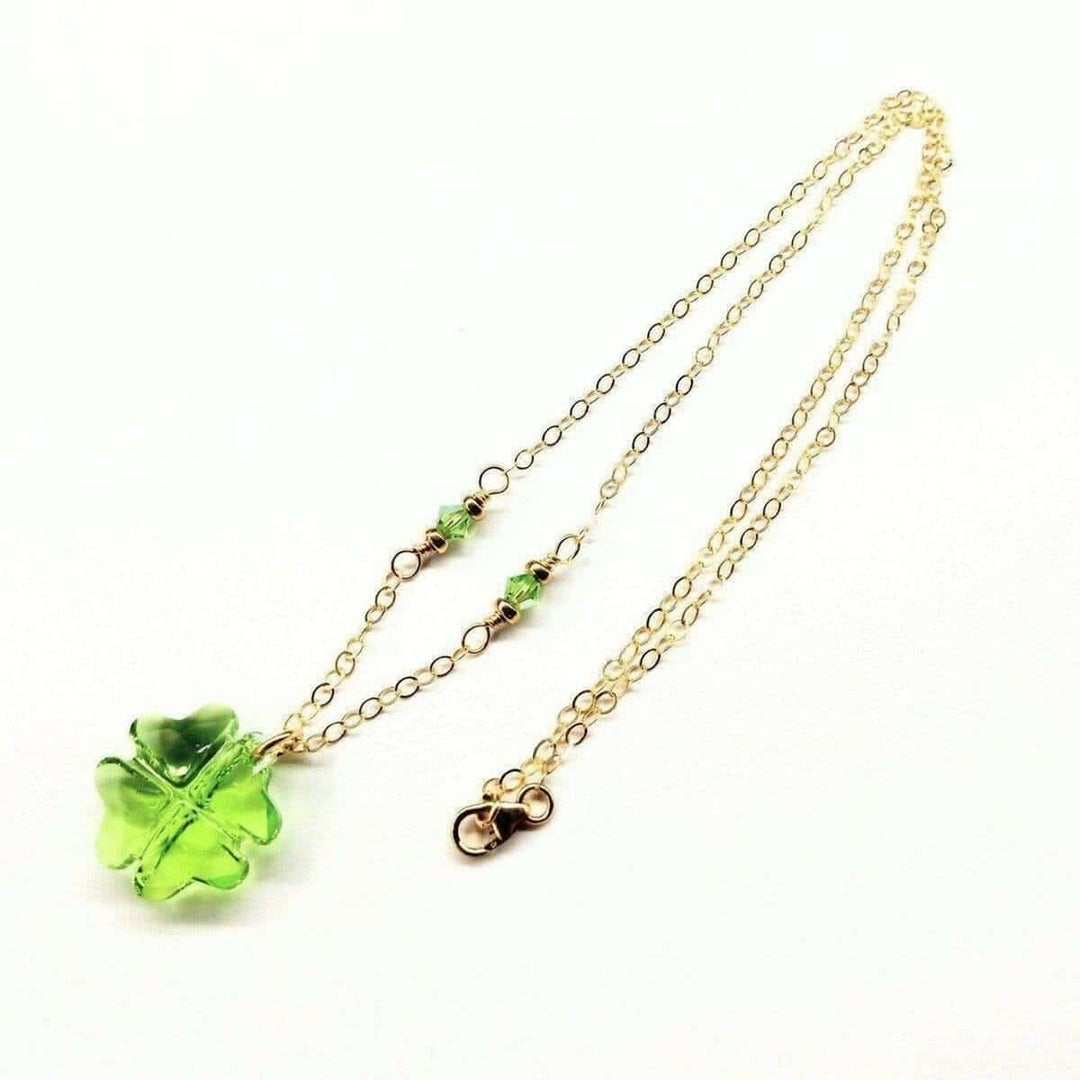 AMD1046 Light Green Sparkly Swarovski Crystal CloverJewelryNecklace$ 70.00Alexa Martha Designs