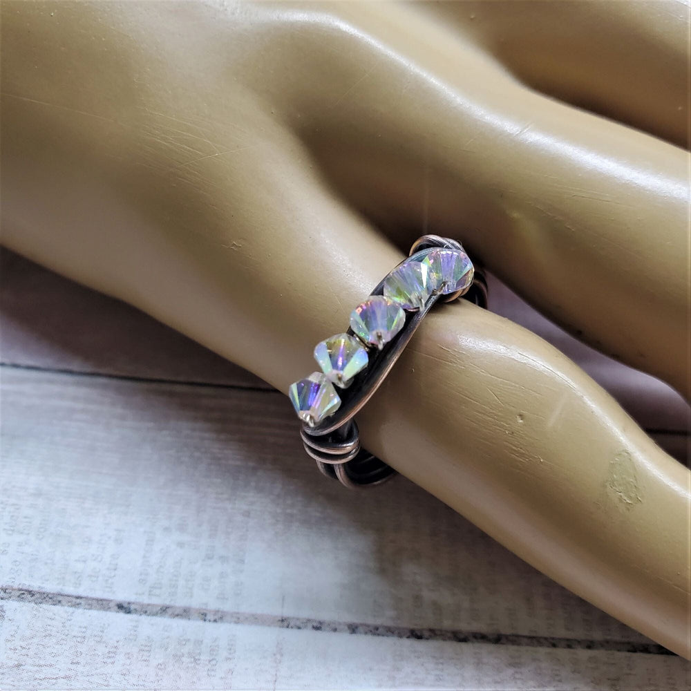 7th Wedding Anniversary Copper Bangle Ring Set Alexa Martha Designs