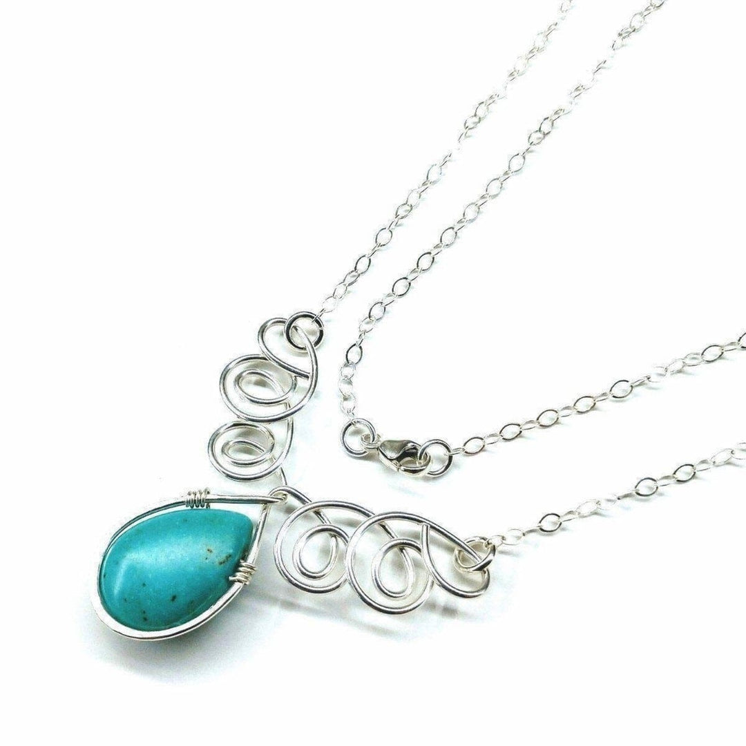 AMD1049 As Seen On TV Turquoise Drop Sterling Silver WireJewelryNecklace$ 57.00Alexa Martha Designs