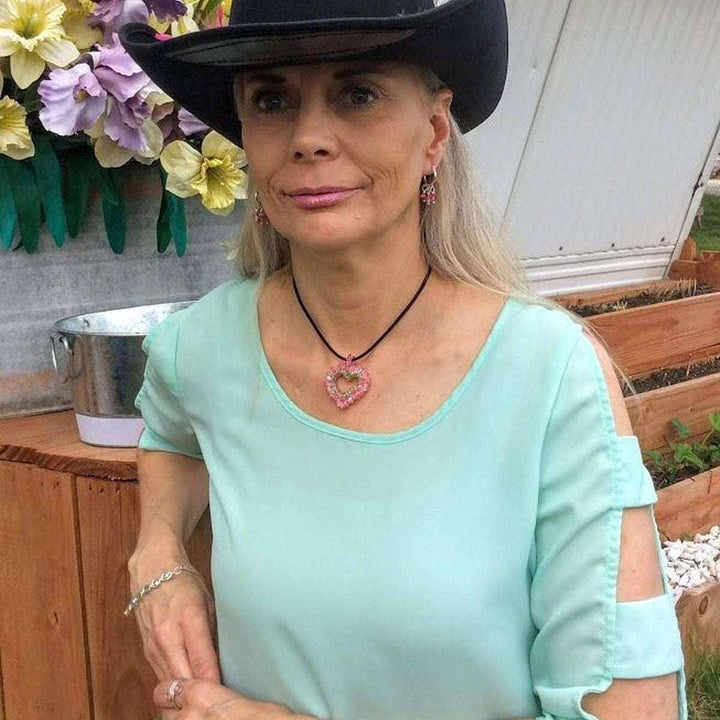 AMD1206-2 Beaded Open 3-D Crystal Heart Necklace AlexaJewelryNecklace$ 135.00Alexa Martha Designs