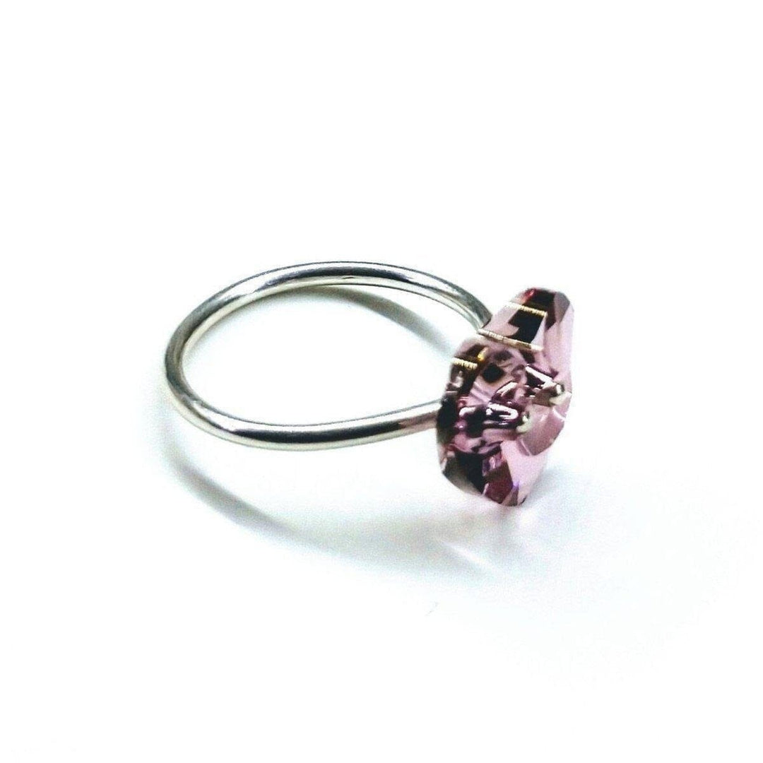 AMD1073Large Light Purple Heart Swarovski Crystal Shank Button Bling Ring JewelryRing$ 34.00Alexa Martha Designs