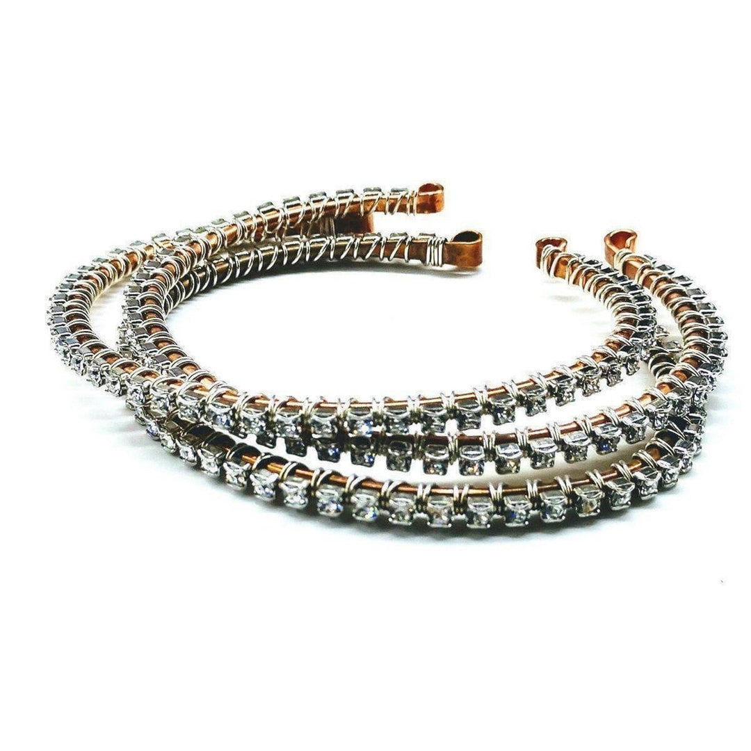 AMD1161-2Stackable Adjustable Wire Wrapped Rhinestone Bangle in Crystal JewelryBracelet$ 115.00Alexa Martha Designs
