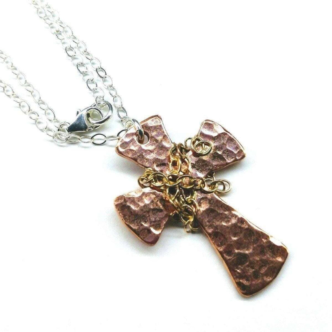 AMD1128Chained Hammered Copper Cross NecklaceJewelryNecklace$ 49.00Alexa Martha Designs