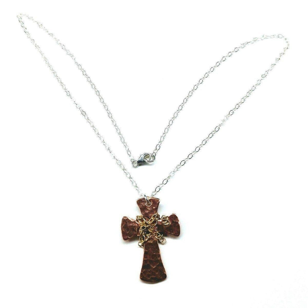 AMD1128Chained Hammered Copper Cross NecklaceJewelryNecklace$ 49.00Alexa Martha Designs