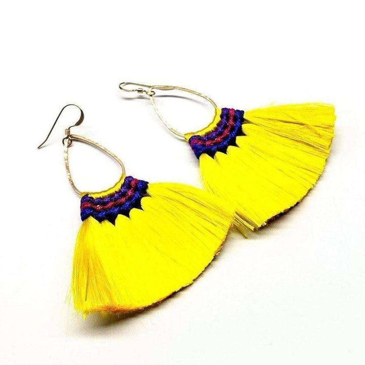 AMD1166-10Colored Hawaii Hula Skirt Rayon Silk Fan Tassel Hoop EarringsJewelryEarrings$ 28.00Alexa Martha Designs