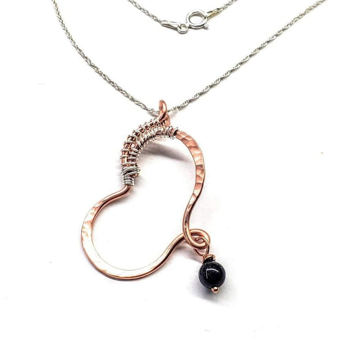 Alexa Martha Designs Men's Carnelian Gemstone Donut Liversaver Copper Necklace - Brown