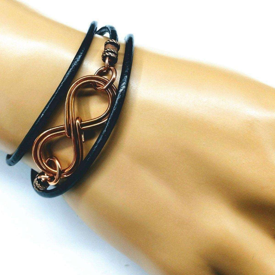 AMD1355Double Infinity Gender Neutral Leather Wrap Bracelet JewelryBracelet$ 74.00Alexa Martha Designs