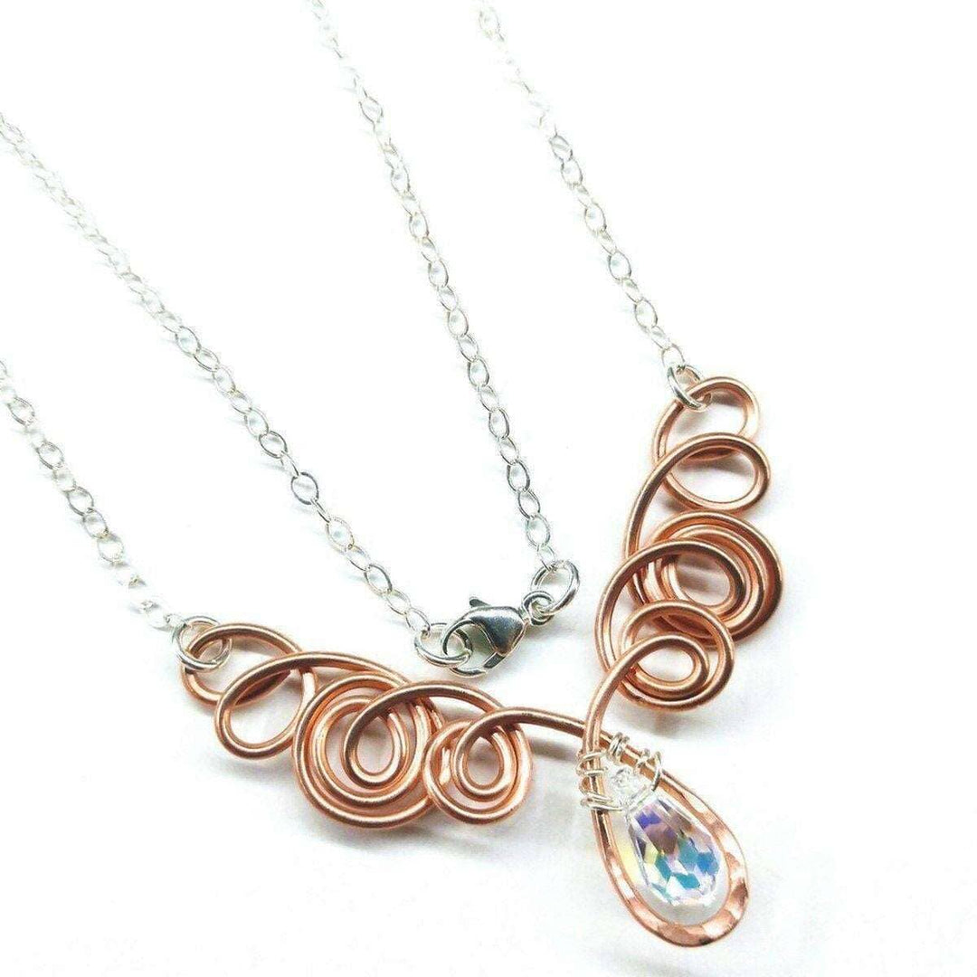 AMD1054 Copper Swirl Wire Sculpted Angels Necklace AlexaJewelryNecklace$ 37.00Alexa Martha Designs