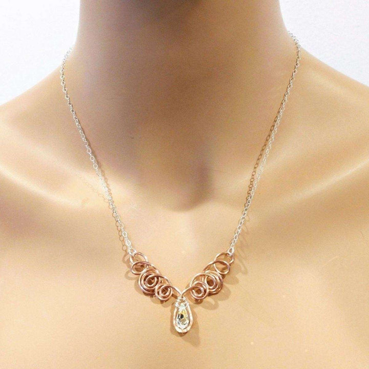 AMD1054 Copper Swirl Wire Sculpted Angels Necklace AlexaJewelryNecklace$ 37.00Alexa Martha Designs