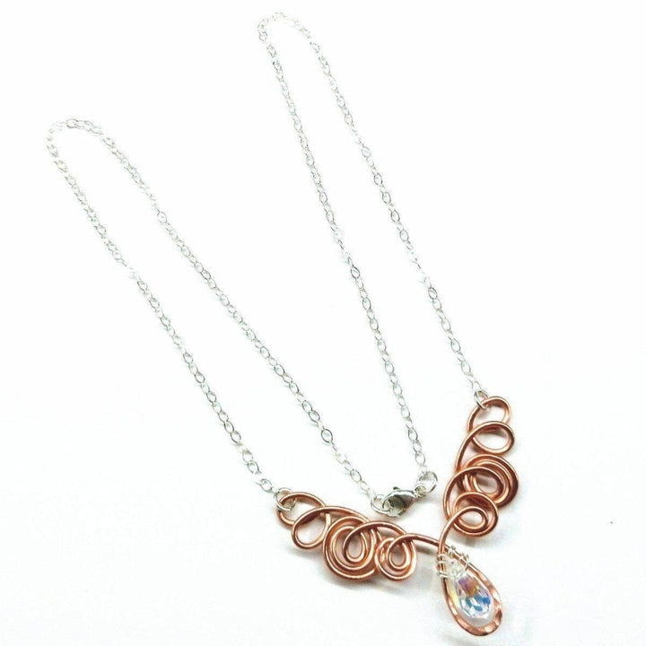 AMD1054 Copper Swirl Wire Sculpted Angels Necklace AlexaJewelryNecklace$ 37.00Alexa Martha Designs