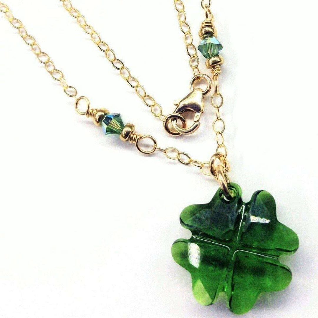 AMD1050 Dark Green Sparkly Swarovski Crystal Lucky CloverJewelryNecklace$ 70.00Alexa Martha Designs