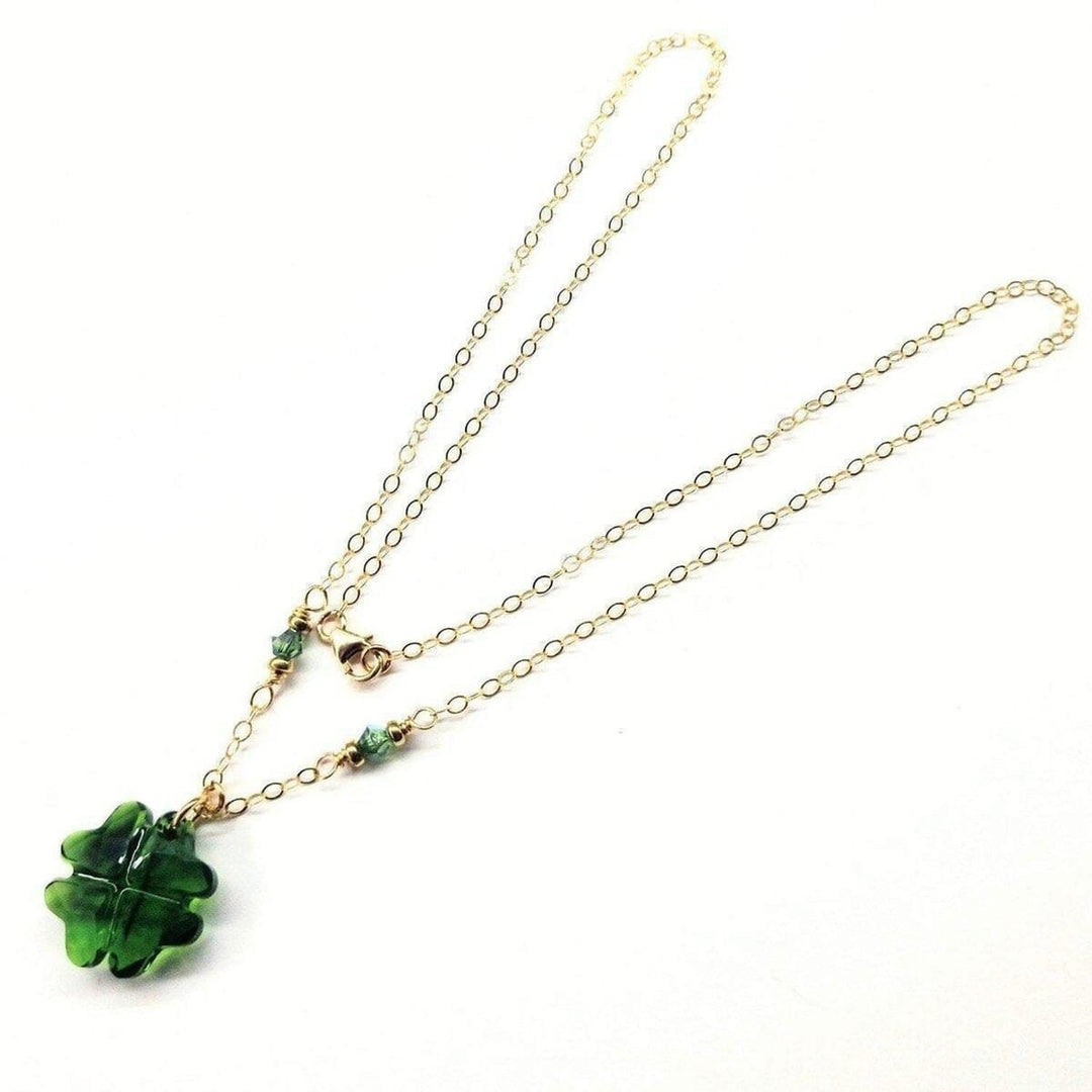 AMD1050 Dark Green Sparkly Swarovski Crystal Lucky CloverJewelryNecklace$ 70.00Alexa Martha Designs