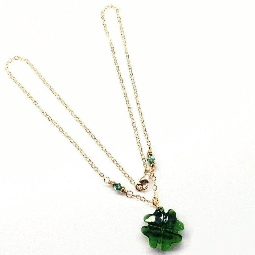 AMD1050 Dark Green Sparkly Swarovski Crystal Lucky CloverJewelryNecklace$ 70.00Alexa Martha Designs