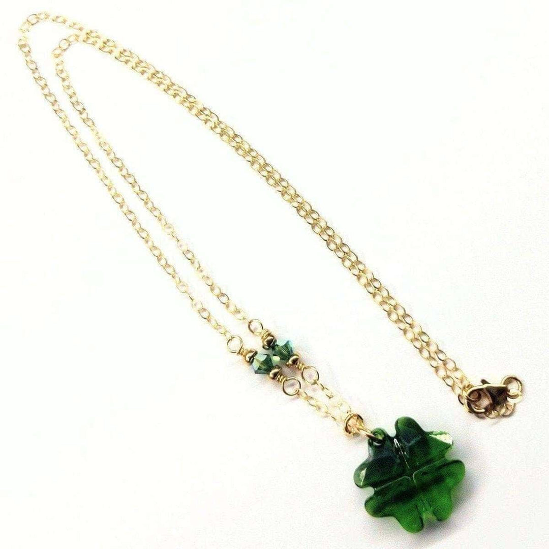 AMD1050 Dark Green Sparkly Swarovski Crystal Lucky CloverJewelryNecklace$ 70.00Alexa Martha Designs