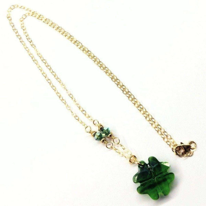AMD1050 Dark Green Sparkly Swarovski Crystal Lucky CloverJewelryNecklace$ 70.00Alexa Martha Designs