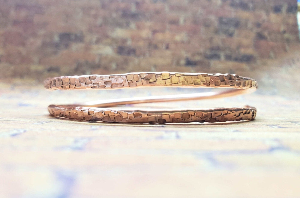 AMD1236 Full Overlap Copper Bangle - Bracelet - Alexa Martha Designs   