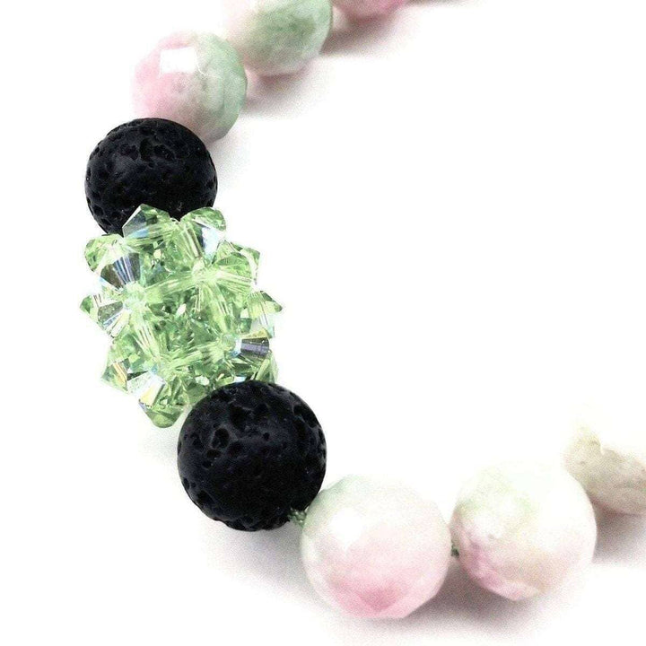 AMD1029 Gem Packed Watermelon Jade Crystal Lava RockJewelryBracelet$ 79.00Alexa Martha Designs
