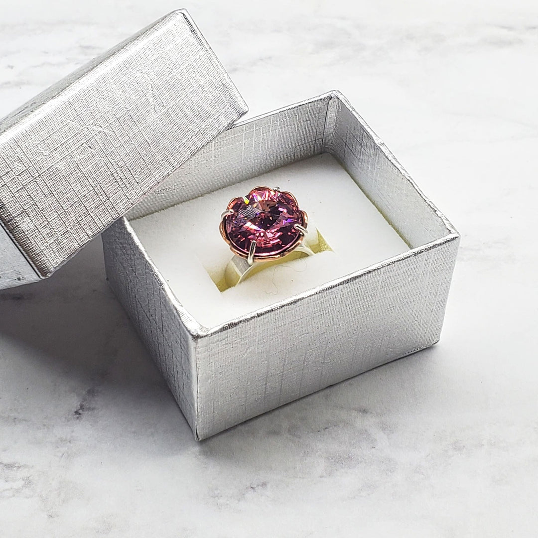 Glamorous Princess Warrior Crystal Heart Blossom Ring - Limited Edition of 7 - Ring - Alexa Martha Designs   