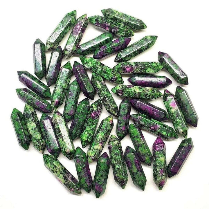 AMD1218 Gold Wire Wrapped Caged In Ruby In Zoisite PointedJewelryNecklace$ 89.00Alexa Martha Designs