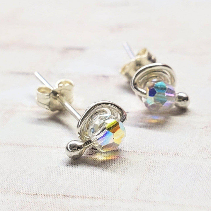 AMD1160-24mm Silver Spiral Studs | Swarovski Crystal Gemstone HandmadeEarringsEarrings$ 23.00Alexa Martha Designs